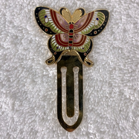 Vintage Other - 5/$35 Vintage Colourful Metal Butterfly Bookmark
